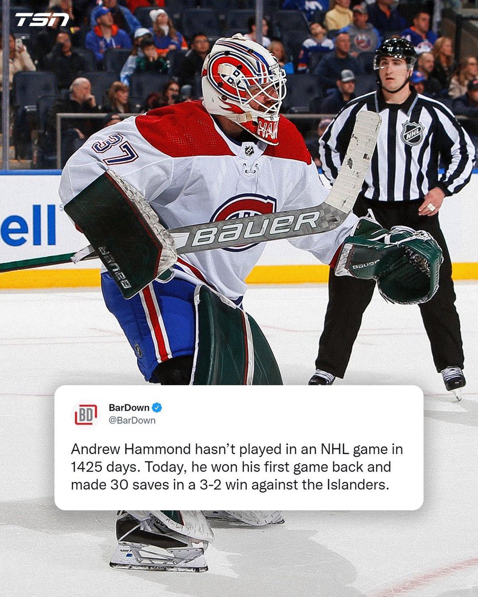 TSN_Sports's tweet photo. What a feeling for Andrew Hammond 🍔😃 https://t.co/rgiEDg26Jb