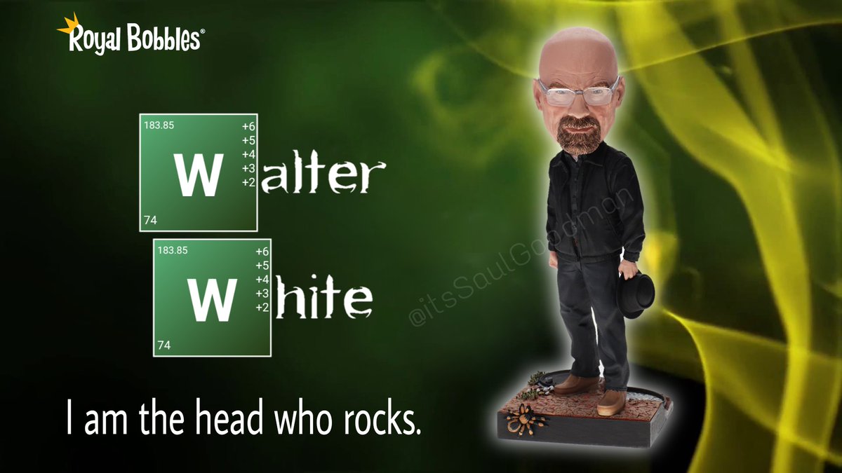 itsSaulGoodman's tweet image. Relisted! Last person never responded. Who wants Walter White bobblehead?  
Must Follow &amp;amp; Retweet for a chance! 
Big news regarding Royal Bobbles soon! #Giveaway #BreakingBad