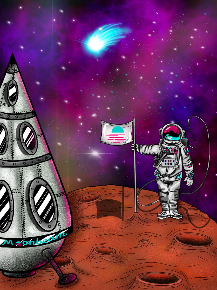 dev0_sik's tweet photo. 🎉🎁 #NFTGiveaway Time! 🎁🥳

@DOTValAlliance and @bolikate giving away this awesome unique @MoonbeamNetwork "Beamlanding" #NFT! 

Read the 🧵 for more 🔥 Info!

To participate 
✅ Follow @DOTValAlliance 
✅ Follow @bolikate 
🔁 Retweet this

https://t.co/GMxT0n4Q9j https://t.co/tGQP4XRU9Q