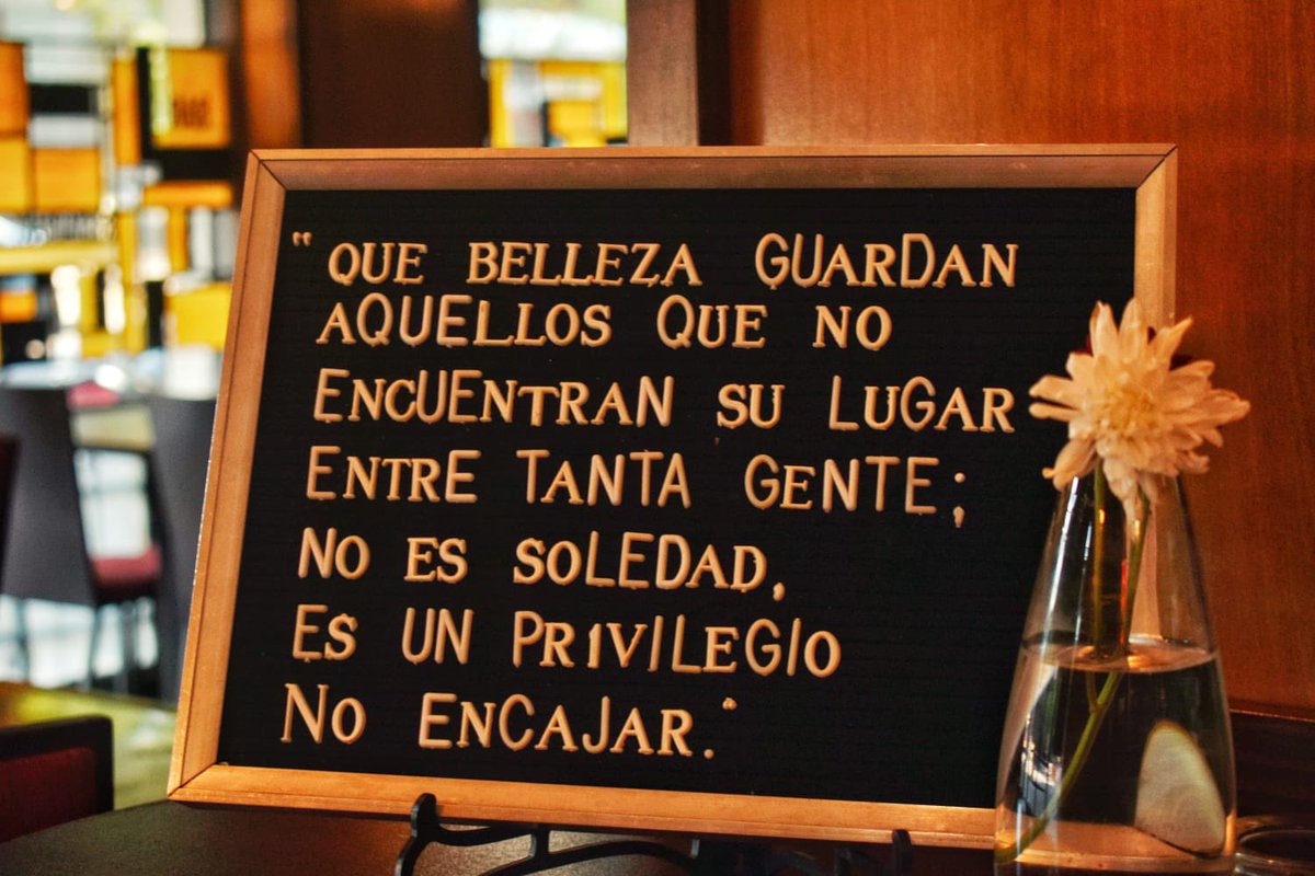DoppelBar's tweet photo. "Qué belleza guardan aquellos que no encuentran su lugar entre tanta gente; no es soledad, es un privilegio no encajar".
Alejandra Pizarnik
•
Poesía de Domingo, pura poesía inspiradora Doppelganiana! Venís!?🍸❤️
•
#ElPoderDeDoppel
#NadaComoDoppel
•
#BeberExtraordinario https://t.co/BjOh7bnnhA