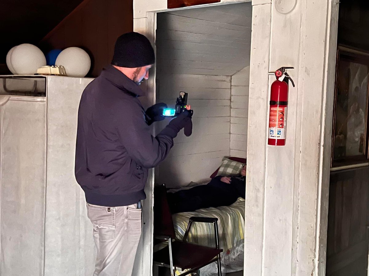 NickGroff_'s tweet photo. Great night investigating the #haunted #hinsdalehouse Made contact with #spirits #aliens #beyond Thank you to @danklaes and #adriannagibson Winner of #nickgroffexplorers contest! @hinsdalehaunt https://t.co/2bRPEt7SuY