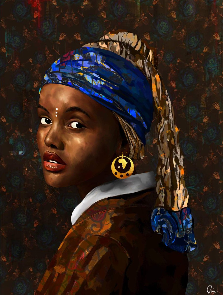 Crixtover's tweet photo. @0xBeasty I'm a black artist from Lagos, Nigeria whose art celebrates women of color and black excellence. 

These are some of my 1/1 artworks available for an open bid of 2.5eth https://t.co/RMw2MQLN1b