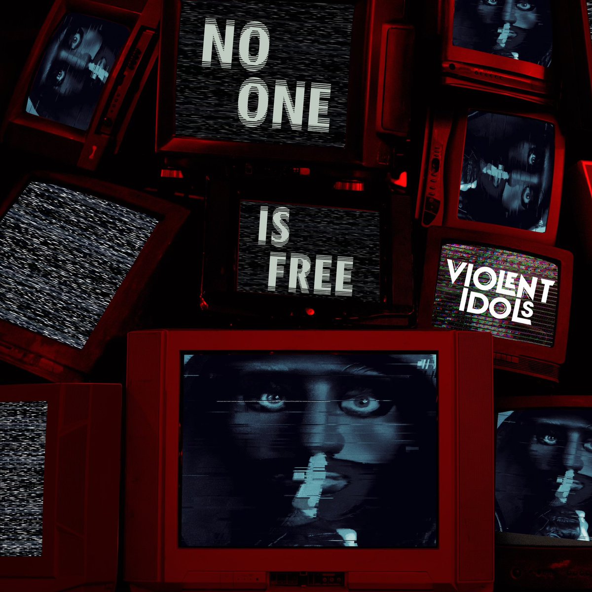 ‘No One Is Free’ just dropped by the ever mysterious <a href="/ViolentIdols/">VIOLENT IDOLS</a>! Super proud of all the 🎶 I’ve produced for VI so far at <a href="/HideoutLV/">The Hideout Studio</a>. They’ve been killing it release after release and have quickly become the most successful unsigned band I work with! spoti.fi/3BvrQvs 🔥