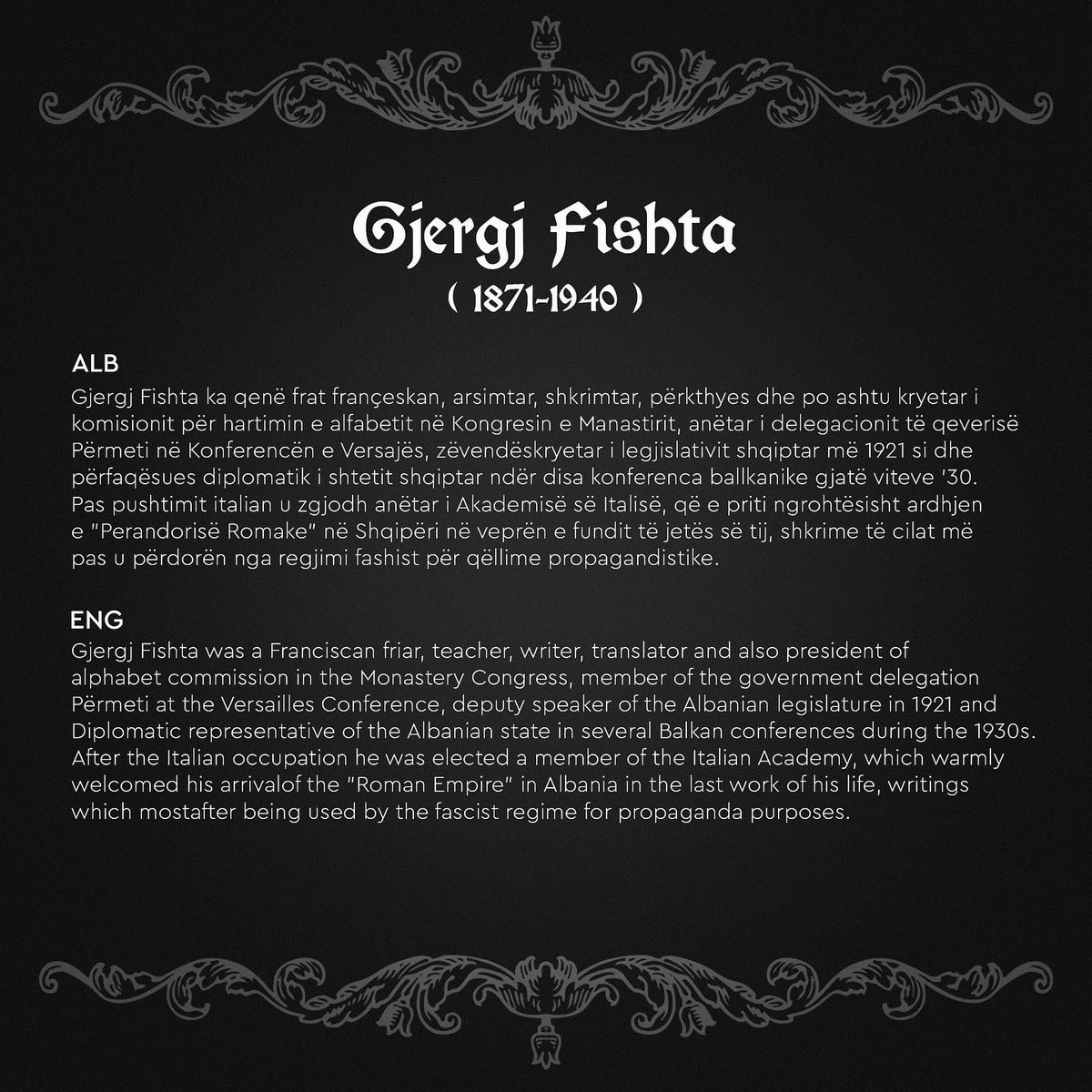 Gjergj Fishta 

#gjergjfishta #k3nart #retweet #albanian #albania #kosova #kosovo #illyria #illyrian #dardania #dardanian #illustration #artwork #art #digitalart