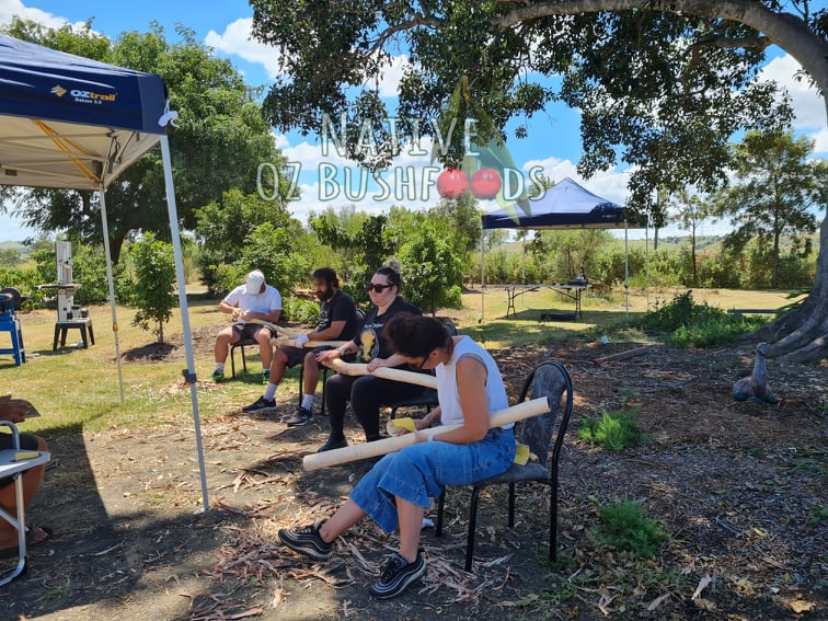 native_oz's tweet photo. What a success our first Didgeridoo Making Masterclass was! It was a fantastic day meeting everyone and getting involved with some awesome Cultural activities. 
#Culture #education #didgeridoo #bushfood #music #Aboriginalowned #smokingceremony https://t.co/Ea5i5sSqjJ