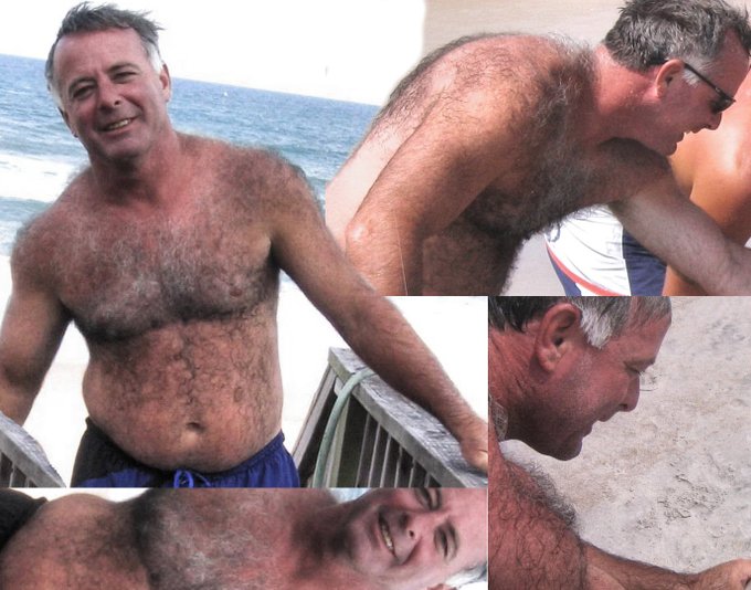 Handsome Silverdaddy from https://t.co/uDvNgxouOP galleries  --  #silverdaddy #silverfox #beach #hairyman