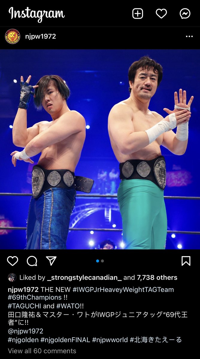 WeNeedWrestling's tweet photo. Congrats to the LEGEND, #FunkyWeapon, & my personal hero @taguchiryusuke !!!! #69thChampions
Still waiting to be named the official podcast of #TaguchiJapan !!!
-DJ https://t.co/FV4YP0nDXj