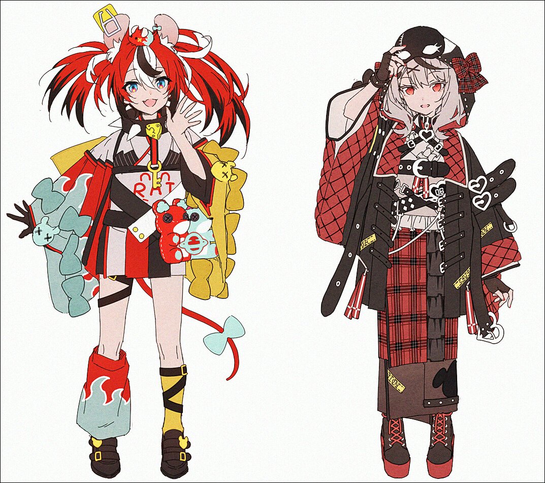 gawr gura ,mori calliope ,ninomae ina'nis halo multiple girls 3girls holding pink hair obi fish tail  illustration images