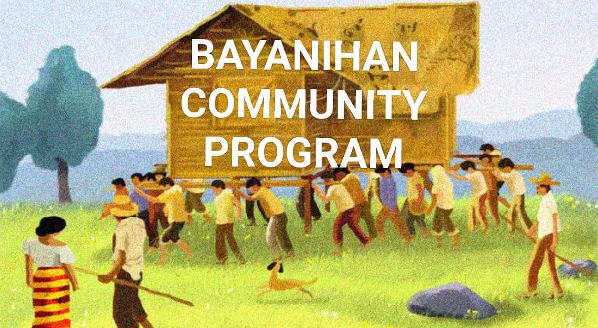 BAYANIHAN is a Filipino word derived from the word bayan meaning town, nation, or community in general. "Bayanihan" literally means, "being a bayan," and is thus used to refer to a spirit of communal unity and cooperation.

groups.csail.mit.edu › cag › b...

#Philtycoon😱