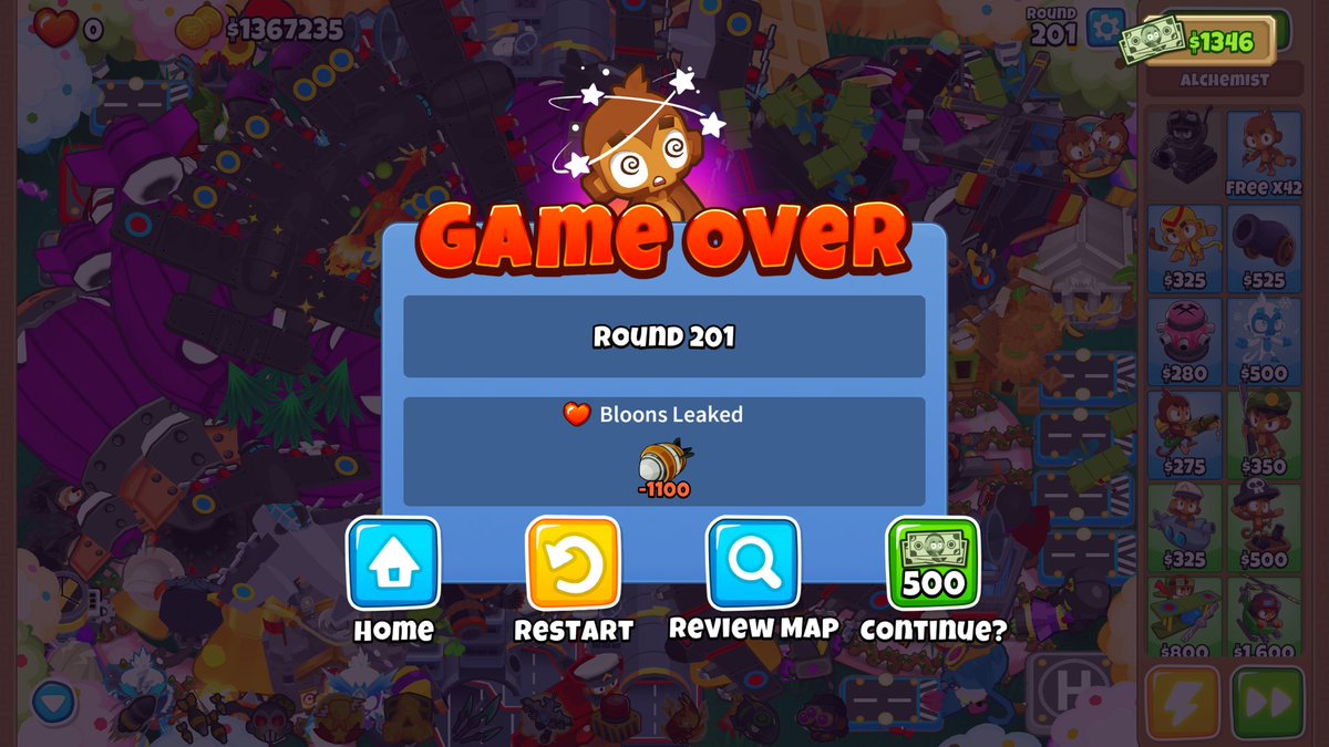 GlobalNutz's tweet photo. A new BTD6 record for @zachorowitz and @rainindoors 🐒🦍🎈🎈#bloons #btd6 #pride https://t.co/GbnpEsWws4