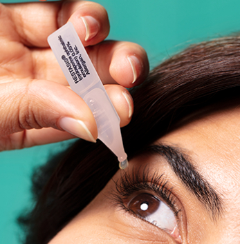 peterlombard's tweet photo. First for me:  a patient says she can get 4 drops out of this tiny #Restasis vial.  1 drop in both eyes in the morning, 1 drop in both eyes in the evening. She even has enough leftover to put it in the fridge and save for the next day (not recommended). Pic from Restasis website. https://t.co/JfMetJK18H