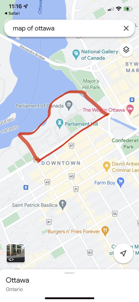 DavidAnber's tweet photo. 🚫🚫🚫🚫🚫🚫🚫🚫🚫🚫
We keep hearing about this “red zone”.

I’d like to point out that — other than official residences, government buildings, defence buildings, monuments and infrastructure — the only “red zone” under the regulations to the Emergencies Act is this: https://t.co/0hbWtwA8w9