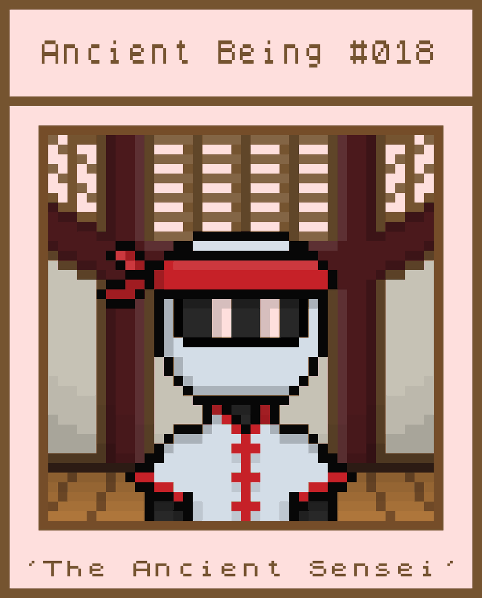 AncientBeings's tweet photo. #18, The Ancient Sensei.. 🥋

📜This Ancient is known to have taught many of the most elite martial artists throughout history. Their technique is still practiced today...

Live on @holaplex tomorrow 11PM UTC, alongside #017⏳ https://t.co/B1oufy5h1B