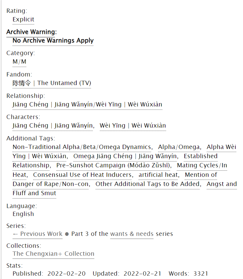 artemis_1000's tweet photo. musts - ch. 1

🌺 a/b/o
🌺 established #Chengxian
🌺 "wants &amp; needs" series: it's time for heat
🌺 also angst, drama, awkward family dinners
🌺 the questionable joy of mating because the sect heir can't risk going unmated to wen indoctrination
🌺romantic, huh?😬 https://t.co/koR3jr1cOf