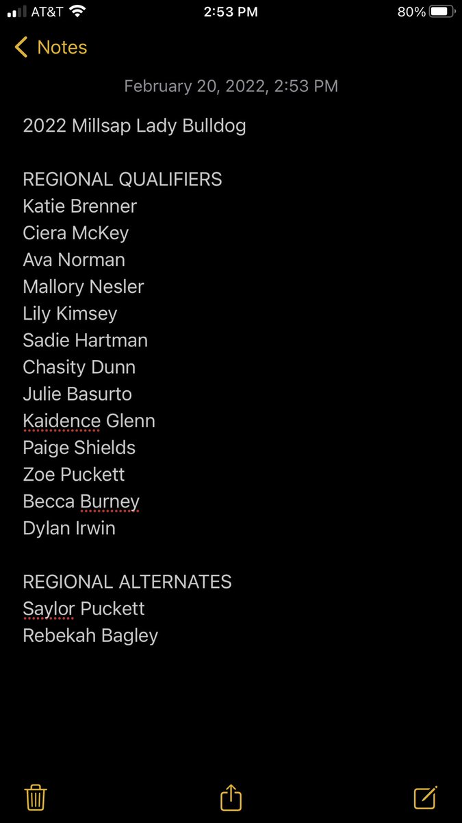 Millsap_PL's tweet photo. It is official! Millsap Lady Bulldog Powerlifting has qualified 13 for regionals and 2 alternates! Names are listed below. Congrats ladies, and keep up the hard work. This is only the beginning. Next stop REGIONALS!! #kickitdown #burntheboats https://t.co/9kJqeuXWW6