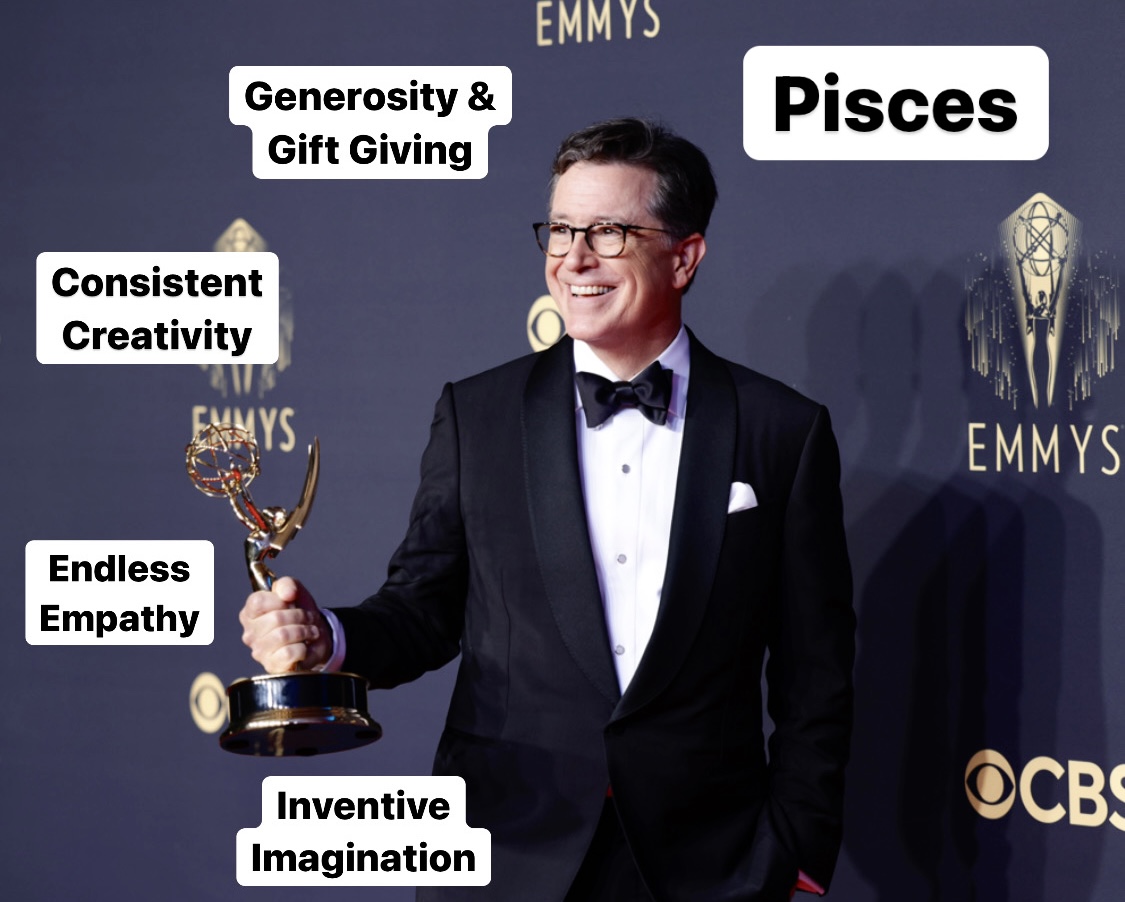 colbertlateshow's tweet image. It's officially #PiscesSeason ♓ Celebrate with us by tagging the #Pisces in your life! Featuring some of our favorite Pisces people as seen on #LSSC 😍 @Lupita_Nyongo @jonbonjovi @IAMQUEENLATIFAH