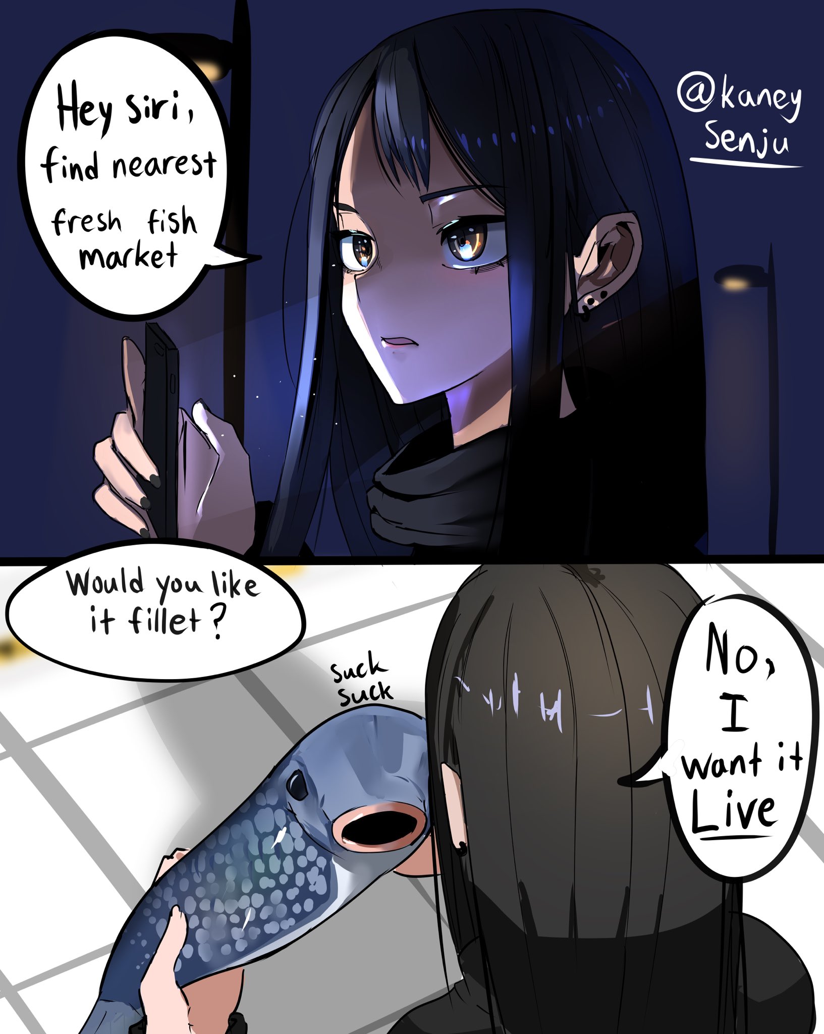 Kaney Senju on X: Thank me later, fish x Domi Chan #manga #Memes I take  request on my patreon: t.co3pzoTQAsvI t.coRlYVlgDFVz  X