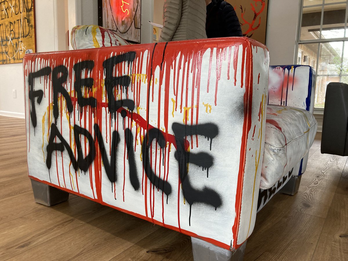 davidburn's tweet photo. And we all thought there was no such thing as "Free Advice." 

Lockhart, Texas-based artist and provocateur @chadrea knows better. #FreeAdvice https://t.co/uXyQohST46