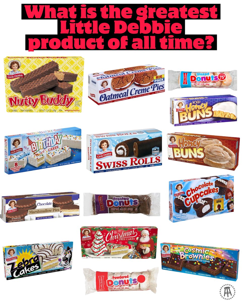 barstoolsports's tweet photo. What is the greatest Little Debbie product of all time? @CauseISaidSo https://t.co/1WQ8Jq3W0A