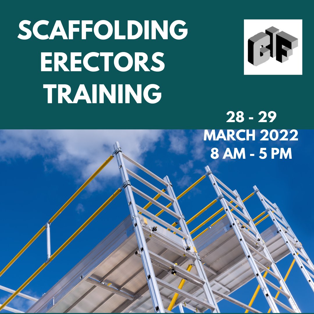 CIFNamib's tweet photo. Companies, secure your seats at @CIFNamib Scaffolding Erectors Training, 28 - 29 March 2022, Windhoek, Namibia.
@CIFNamib members pay N$3100.00 and non- members N$3400.00 including VAT.
Bookings: admin@cifnamibia.com or +264 61 41 7304.
#scaffoldingerectors
#constructionnamibia https://t.co/G1osvN7swx