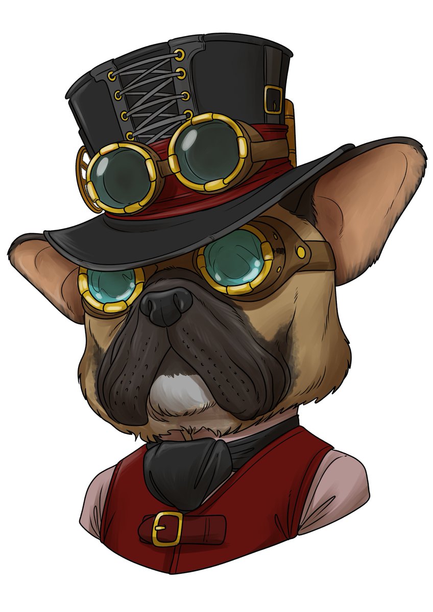 steampunkdogz's tweet photo. @FrenchiePunk Frenchie Steampunk Dog. Thank you fellow Frenchie! #rarible #NFTCommunity https://t.co/TGy3M2R4v1