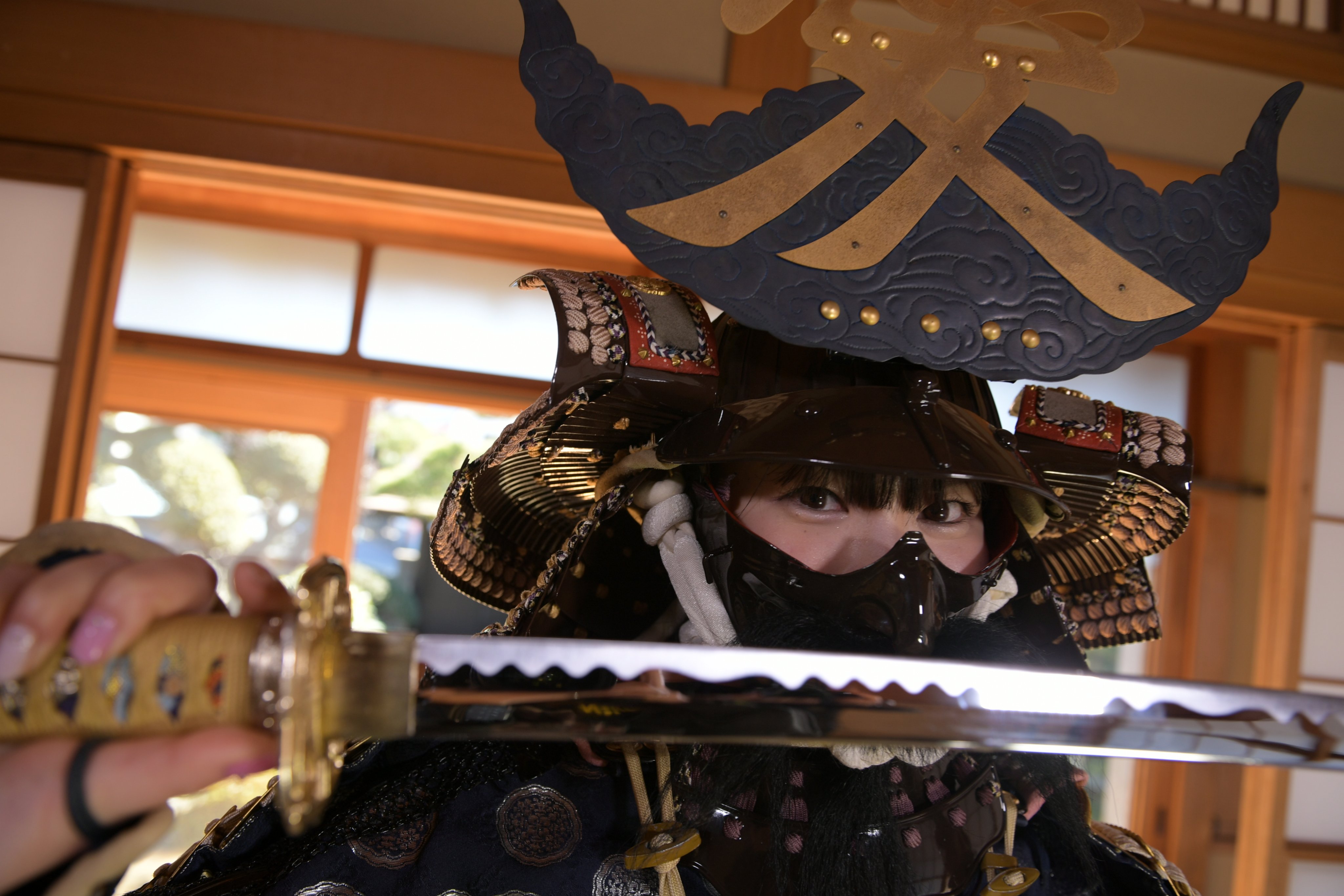特上美品 本歌鉄地鎧胴武家所用馬上クラス時代騎馬武者金箔痕跡残存