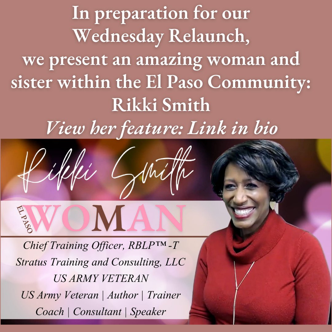 elpasowoman's tweet photo. We are so excited that you have the lovely blessing to view our feature #elpasowoman: @RikkBat. She is the host of #FaithonFriday. She is our #CoverWoman for the online magazine - this Wed, Feb 23rd. https://t.co/peUrVOyjH8

#womenontheborder #womensupportingwomen #sheiselpaso https://t.co/ua49JFCPp7