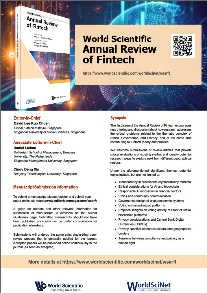 World Scientific Annual review of Fintech tweet media