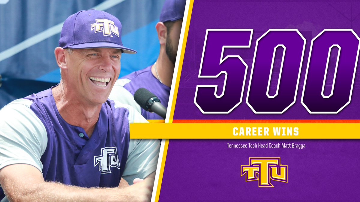 HUGE shoutout to Head Coach <a href="/BraggaMatt/">Matt Bragga</a> for picking up his 500th career win as a Division I baseball coach today at South Alabama! 

Many congrats and it's great to have you back in Cookeville Coach!

#WingsUp #OVCit