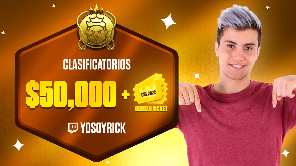COMENZAMOS CLASIFICATORIOS!! 
TWITCH.TV/YOSOYRICKLIVE