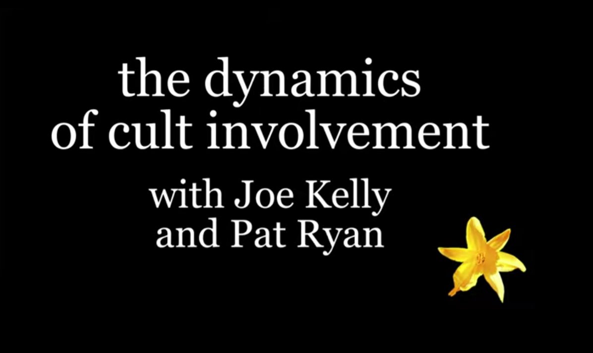 CultNEWS101's tweet photo. Jon Atack: The Dynamics of Cult Involvement
Pat Ryan and Joe Kelly have worked helping people exit and recover from cults for many years. In this video, they join Jon to talk about the nature of authoritarian control.
#cultrecovery #igotout #cultexpert
https://t.co/BI17Vc1LH0 https://t.co/rAEd8pfyWg