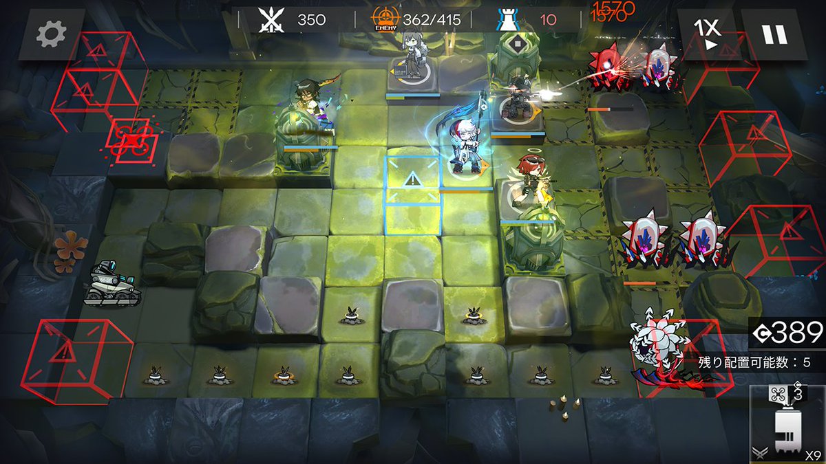 イベントはクリアしたので殲滅「水没潮窟」で遊ぶ。
リーパーは2ラインともロビンで封殺、トーカーはAshとエリジウムで瞬殺。単純なチャートなので無事安定化です。
#アークナイツ