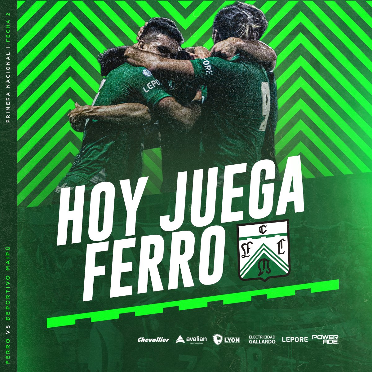 ¡HOY JUGAMOS! 

#VivíFerro 💚