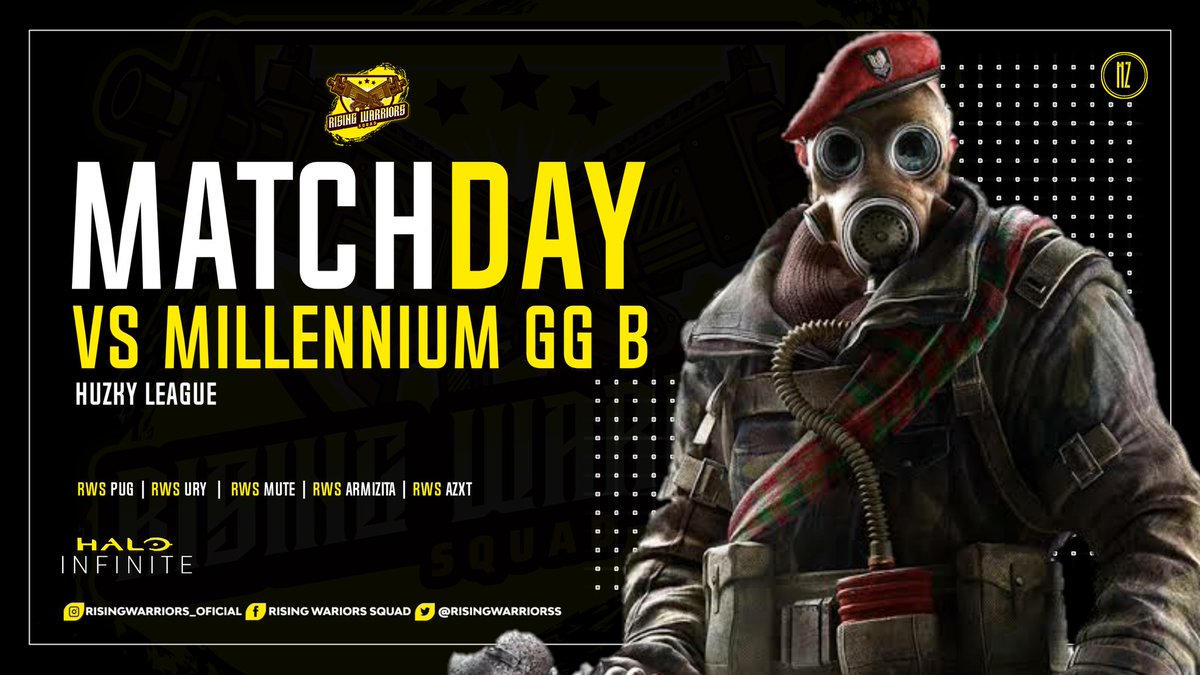 ¡Match Day! 💛

Today, our Rainbow six 💛 team faces the @MillenniumGaming in the <a href="/HUZHY/">michelle lazona</a> league at 7:00pm 
Roster: 
<a href="/Mr_Kaotic_Pug/">RWS PUG</a>
<a href="/Emi_Yepez_/">Big_mute</a>
<a href="/ZoilaFarias/">Zoila Farias</a>
<a href="/uriibby/">uriibby</a>

Designer:@Samhz9 💛

#GoRWS 💛
