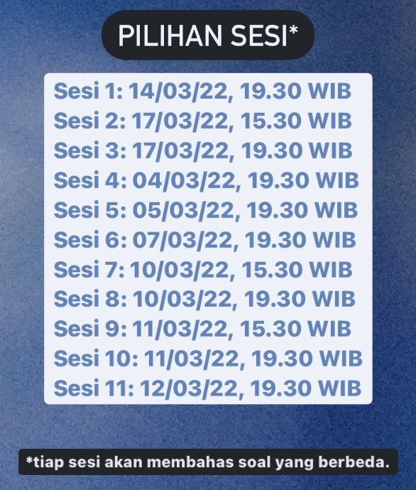 areabelajarr's tweet photo. Buat kalian yang mau intensif belajar SIMAK UI, private class aku untuk intensif SIMAK UI udah dibuka loh!

✅Bisa pilih jadwal
✅Dapat handbook ekonomi
✅Membahas soal SIMAK UI 2009–2019, semua materi
✅Sekaligus review materi UTBK
✅Bisa ditonton ulang

💸: 25rb/sesi https://t.co/N7NqDsrV0g