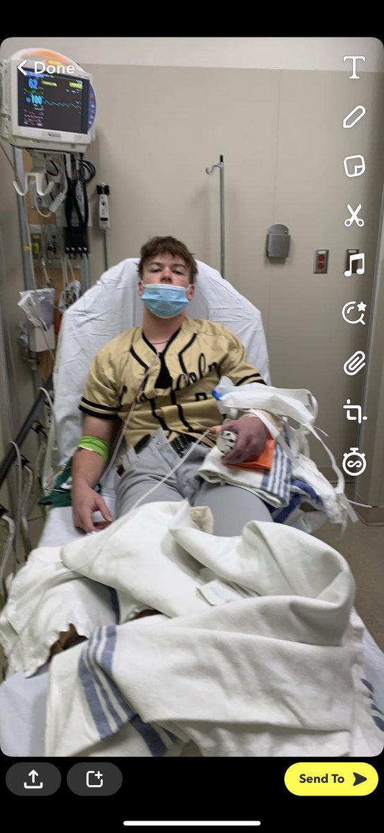 Dylanbaldridge1's tweet photo. Thank you to everybody for all the prayers, I will be back! https://t.co/2DLgejNFtG