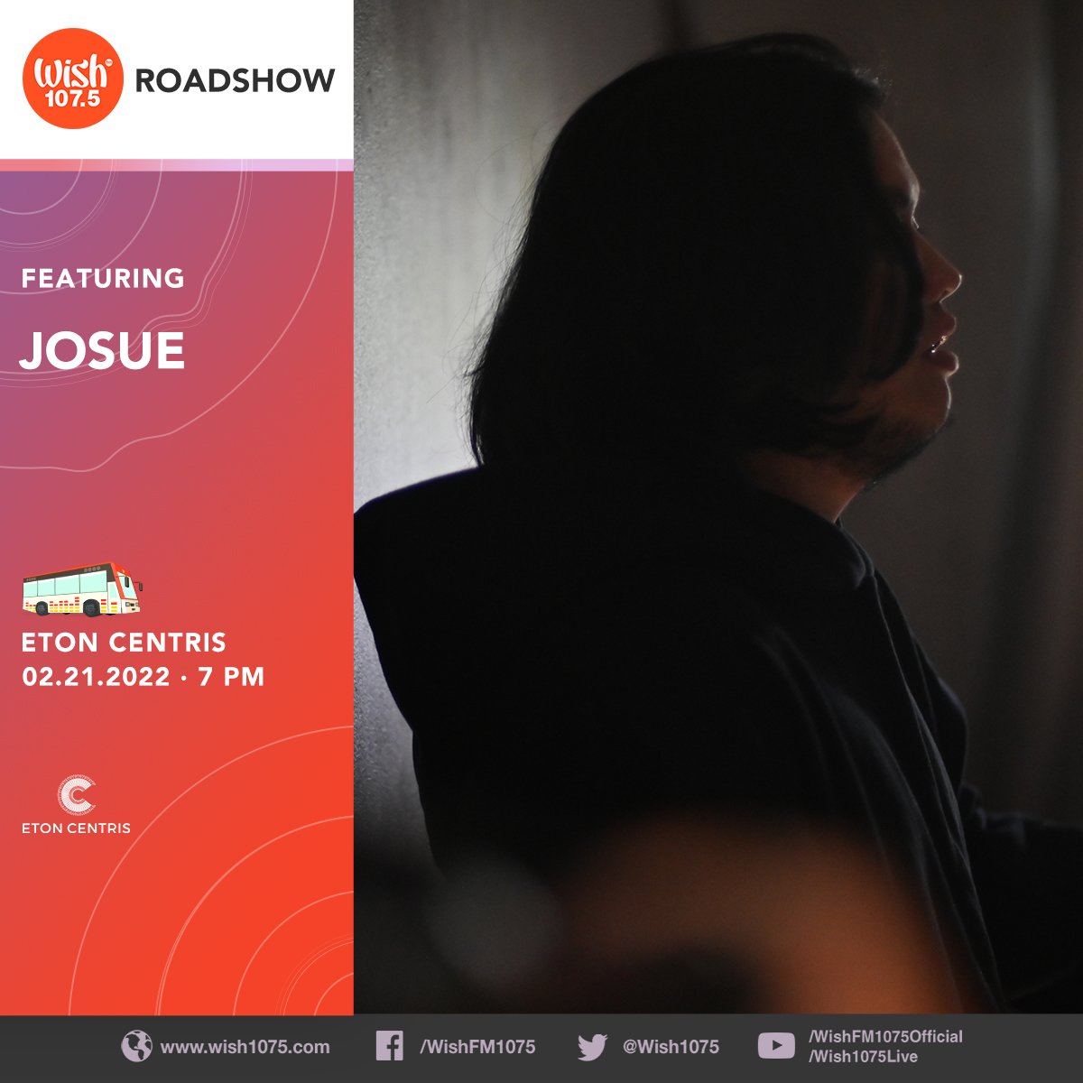 wish1075's tweet photo. Get ready for an awesome Roadshow episode this afternoon as P-pop giant SB19, singer-songwriter Pablo, OPM artist Felip, and singer-rapper Josue will be performing live aboard the Wish Bus!

The Wish 107.5 Bus will be at the Eton Centris in Quezon City. https://t.co/W8MImqIBOc