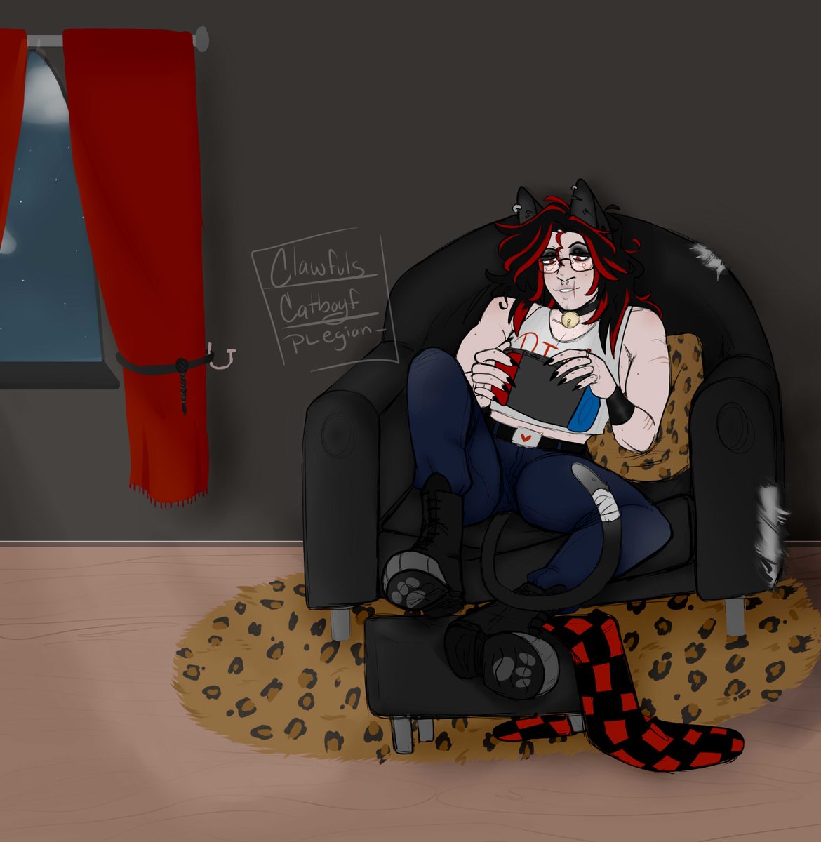 catboyf_art's tweet photo. just a little guy hanging out https://t.co/MnHhnkvzny
