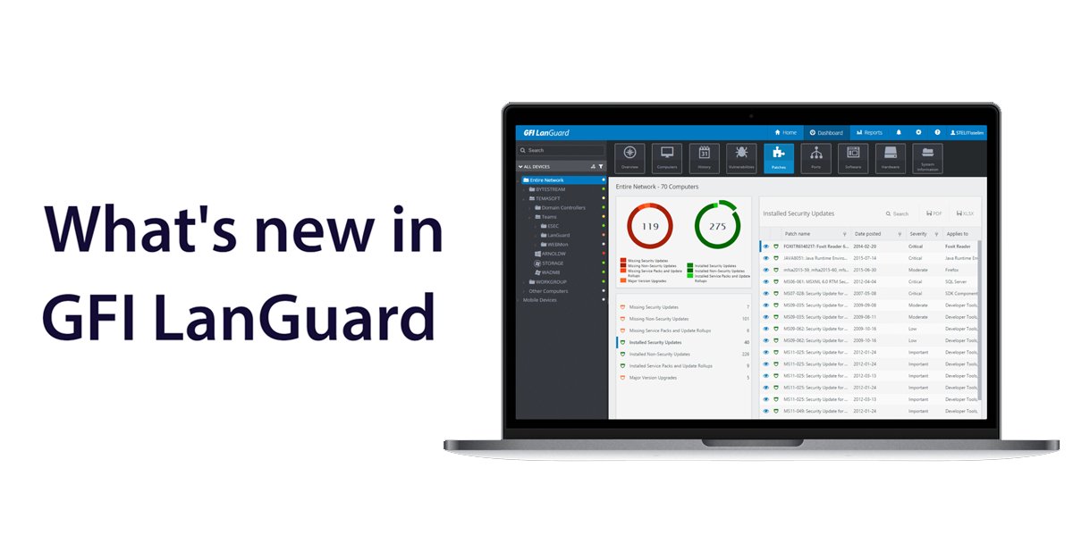 LANGUARD 12.6 PROVIDES #USEREXPERIENCE & #SECURITYIMPROVEMENTS: #GFILanGuard is an easy to use solution that allows you to #protectyournetwork with #patchmanagement, auditing & #securityscanning. With the #latestversion (12.6) release, learn what's new: gfi.com/products-and-s…