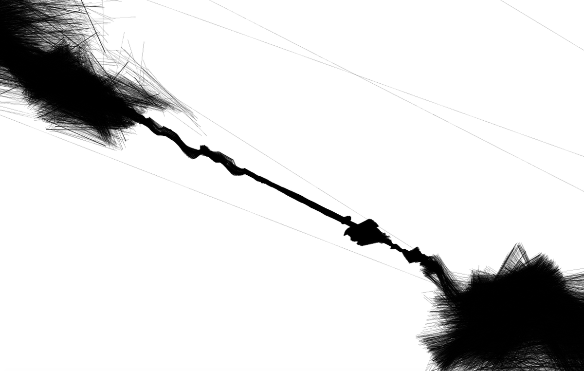 Didi_Leon_cc's tweet photo. “The jump is daring. Because the disintegration of waves into drops, of judgments into bits and of actions into acts reveals the abyss of nothingness. To live, we should try to consolidate and integrate the particles to make them substantial" Flusser #generativeart #processing https://t.co/ITFI28HJJv