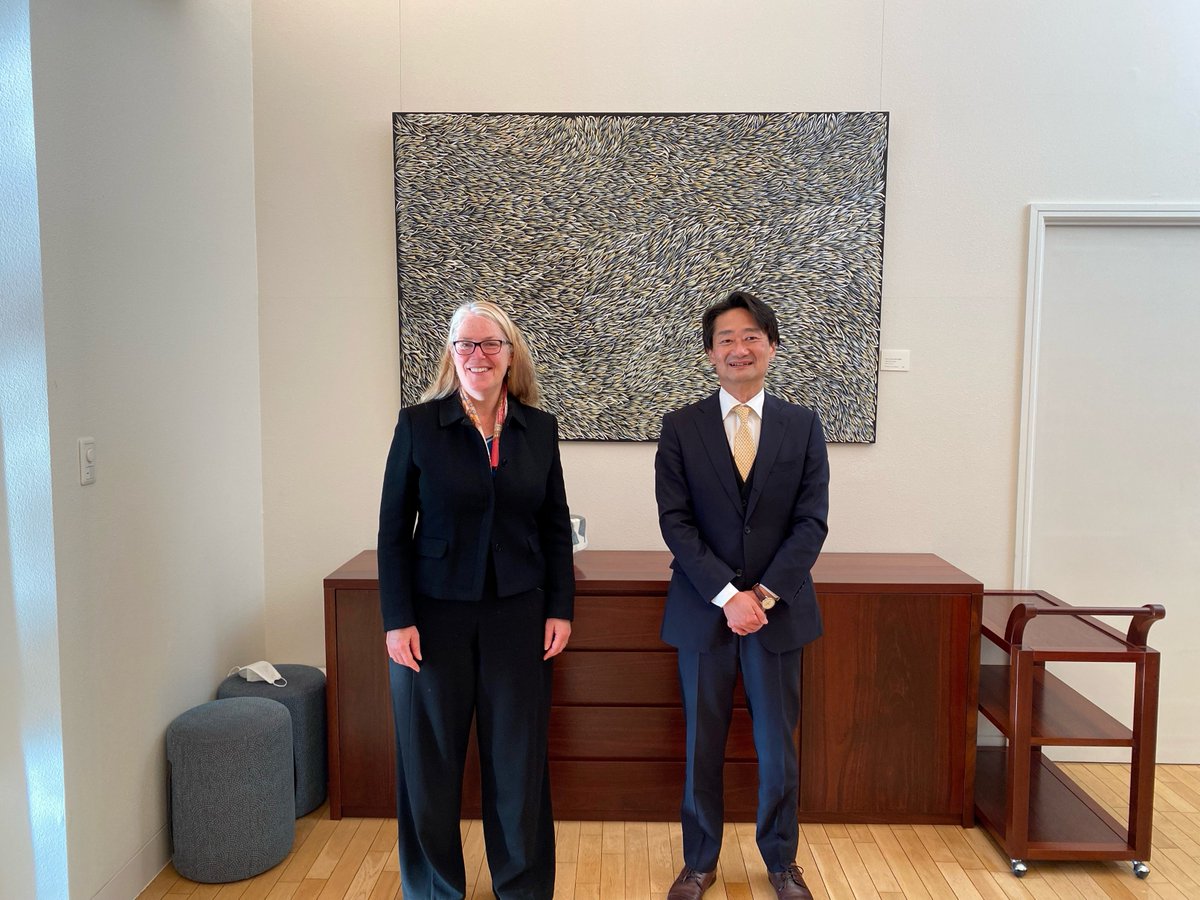 豪州三井物産社長に就任される菅原正人・執行役員と会談し、三井物産の事業活動やオーストラリアでの投資計画について話し合いました。同社は現地で約400人の従業員を擁し、オーストラリアで活動する日本企業の中で最大規模です  @mitsuiandco