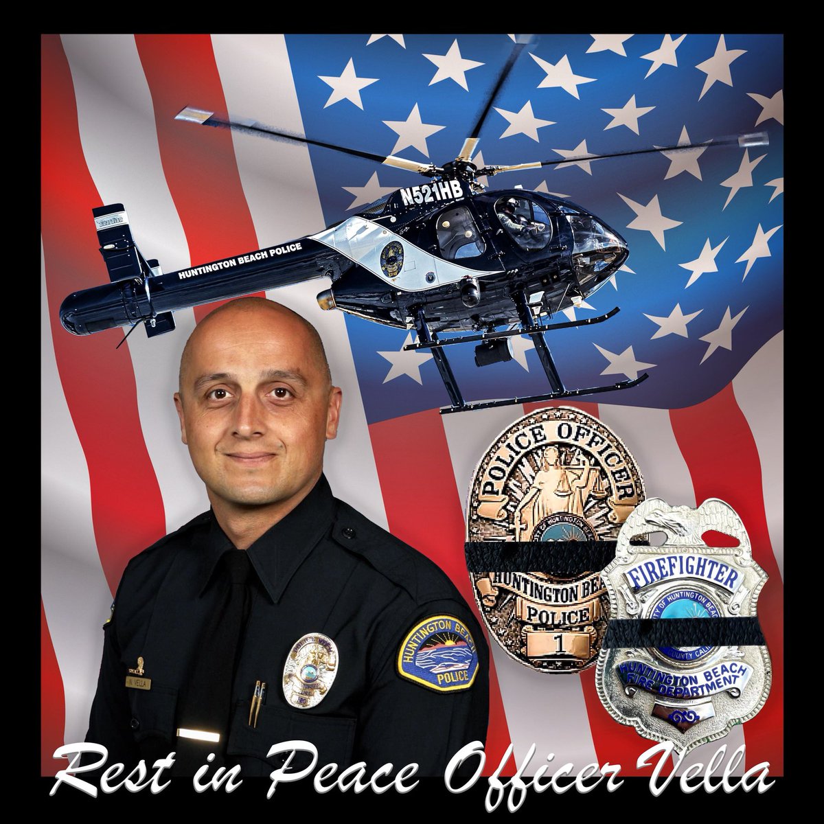 _ryan__smith_'s tweet image. Rest In Peace, Officer Vella. Thank you for your service to HBPD and our community. We will keep you, your family, and our HBPD brothers and sisters in our continued thoughts and prayers. 🙏🏻 #hb1 #hbpd #wewilltakeitfromhere #gonebutneverforgotten #officervella