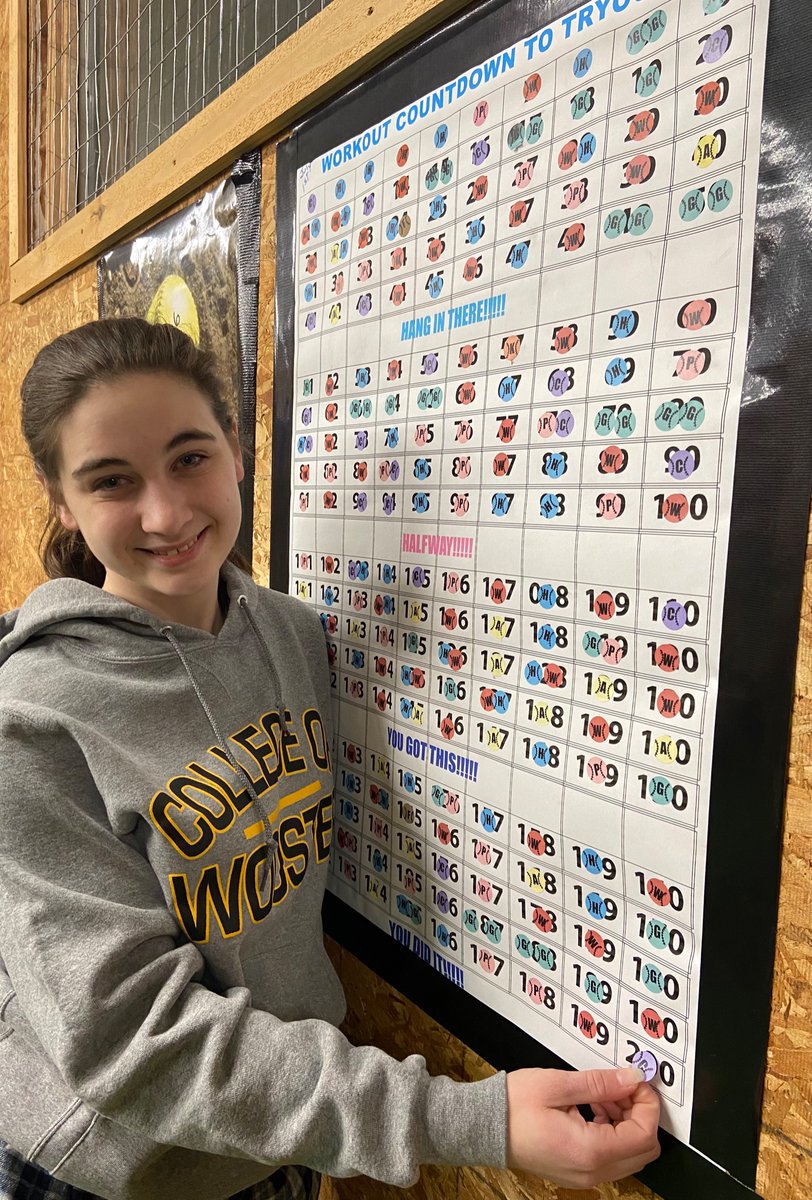 Last one in the books. Pumped for first day of tryouts tomorrow! #200workouts #seniorseason <a href="/HighlandHornet2/">Highland Hornets Softball</a>