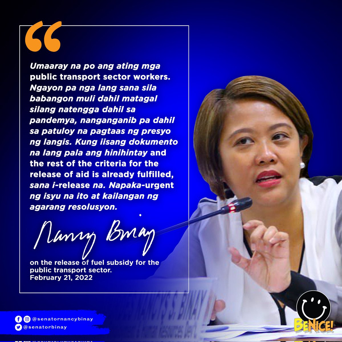 We appeal to the Department of Budget and Management to immediately release funds for the provision of fuel subsidy to the public transport sector.