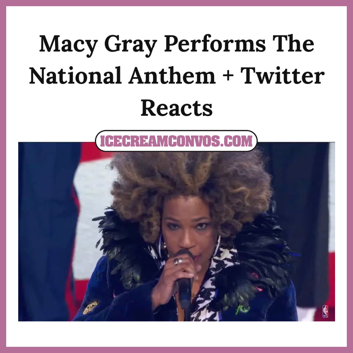 Grammy Award-winning recording artist Macy Gray sang the National Anthem at the 2022 NBA All-Star Game and it's caused quite a bit of chatter on Twitter. 🎤🇺🇸🖤🍦

Get the scoop 👉🏾 bit.ly/3sRZUhr

Did you enjoy her performance?

#MacyGray #NationalAnthem #NBAAllStarGame
