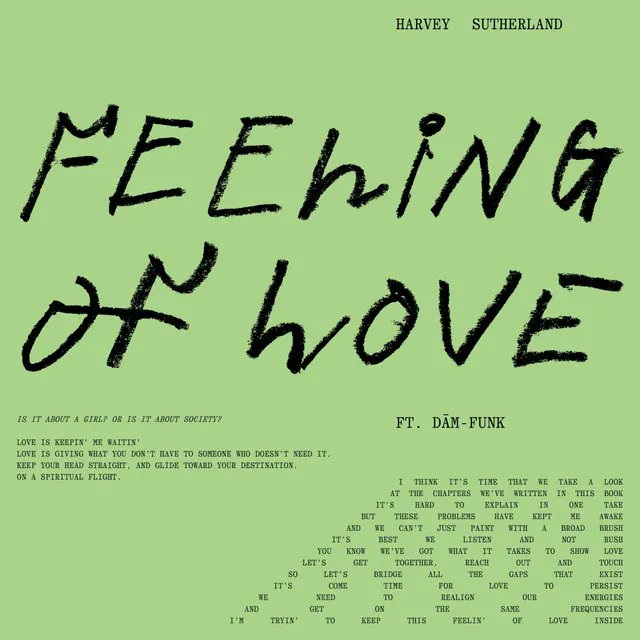 FreshSoundsPod's tweet photo. Harvey Sutherland, Dâm-Funk
“Feeling of Love” (single)
Released on February 10, 2022
House Anxiety Records
Sydney, Australia and Los Angeles, California
https://t.co/ewn2QoCqii
@harveysutherland and @DamFunk https://t.co/yyMfjwhUTZ