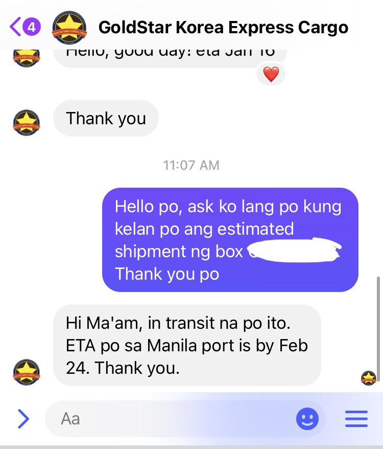 klayseoulph's tweet photo. #KLAYUpdates
Latest update from goldstar. Will update again once dumating na ang box sa ph address. Thank you so much for your patience. π§‘ https://t.co/ZzfH0FitCX