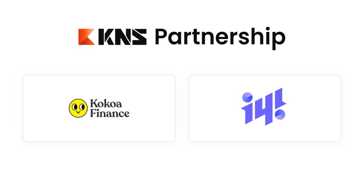 klaytn_domains's tweet photo. Announcing our partnership with @KokoaFinance and @i4i_official. Both are leading de-fi projects on Klaytn and will be supporting KNS. https://t.co/RunRsCXxZ8