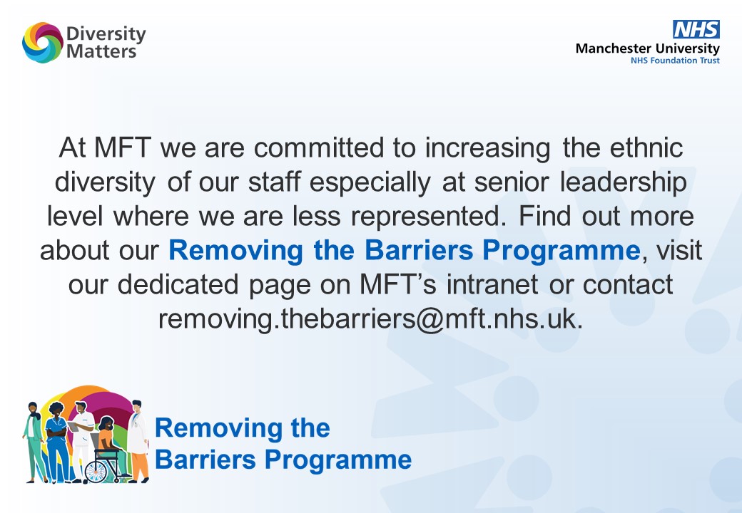 MFT_EDI's tweet photo. Find out more about the Removing the Barriers Programme by following the link below 🤩👇🤩
https://t.co/LtmvOPKSU8

@MFT_NHS @MFT_SMH @MFT_CSS @MFT_CSSAHPS @MFT_MRI @RMCHosp @MLCO_AHPs @mcrlco @ManchetserREH @NorthMcrGH_NHS @TraffordHosp @WythenshaweHosp @MFTODT @MDentalHospital https://t.co/t0hjxlH0Tz