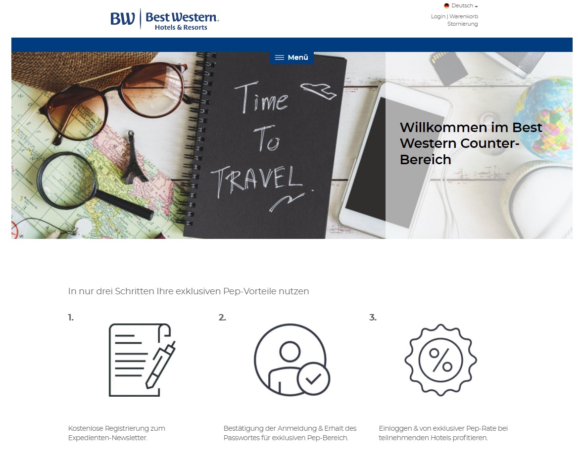 Best Western Hotels &amp; Resorts in Central Europe heißen #Expedienten und Reisebüromitarbeiter herzlich willkommen und bieten exklusive Pep-Übernachtungsraten sowie Buchungsvorteile an - alle Infos in der Pressemitteilung: ow.ly/zRgo50HZSOV
#counter #reisebüro #pep #webseite